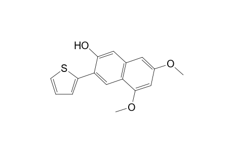 5,7-Dimethoxy-3-(thiophene-2-yl)naphthalene-2-ol