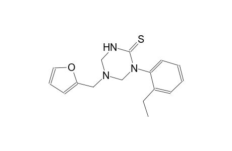 1-(2-ethylphenyl)-5-(2-furylmethyl)tetrahydro-1,3,5-triazine-2(1H)-thione