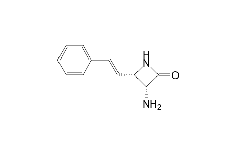 2-Azetidinone, 3-amino-4-(2-phenylethenyl)-, cis-