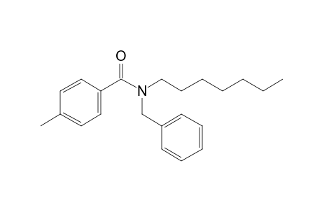 Benzamide, 4-methyl-N-benzyl-N-heptyl-