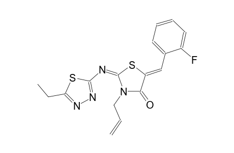 4-thiazolidinone, 2-[(5-ethyl-1,3,4-thiadiazol-2-yl)imino]-5-[(2-fluorophenyl)methylene]-3-(2-propenyl)-, (2E,5Z)-