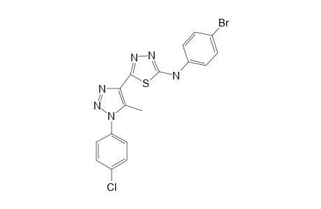 5-(1-p-Chlorophenyl-5-methyl-1,2,3-triazol-4-yl)-2-(4-bromophenyl)amino-1,3,4-thiadiazole