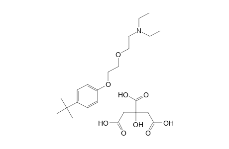 2-[2-(p-tert-butylphenoxy)ethoxy]triethylamine, citrate(1:1)