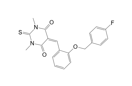 5-{2-[(4-fluorobenzyl)oxy]benzylidene}-1,3-dimethyl-2-thioxodihydro-4,6(1H,5H)-pyrimidinedione