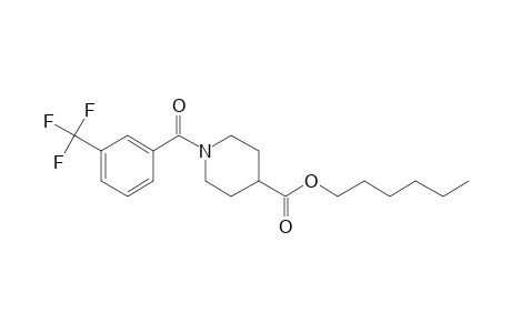 Isonipecotic acid, N-(3-trifluoromethylbenzoyl)-, hexyl ester