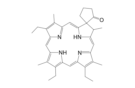 Spiro[cyclopentane-1,2'(3'H)-[21H,23H]porphin]-2-one, 8',12',17'-triethyl-3',7',13',18'-tetramethyl-, trans-