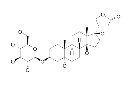 3-BETA-[(O-BETA-D-GLUCOPYRANOSYL)-OXY]-5-ALPHA,14-BETA,17-BETA-TRIHYDROXY-CARD-20(22)-ENOLIDE