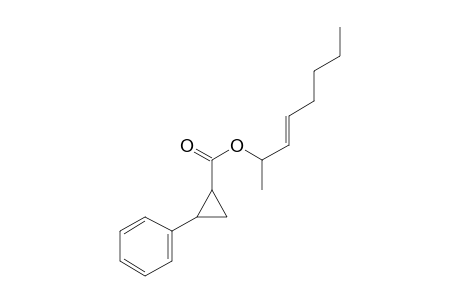 Cyclopropanecarboxylic acid, trans-2-phenyl-, oct-3-en-2-yl ester