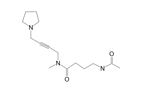 4-Aminobutyramide,N-methyl-N-[4-(1-pyrrolidinyl)-2-butynyl]-N'-acetyl-