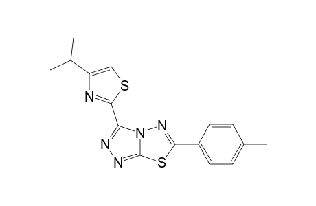 3-(4-Isopropylthiazol-2-yl)-6-p-tolyl-[1,2,4]triazolo[3,4-b]-[1,3,4]thiadiazole