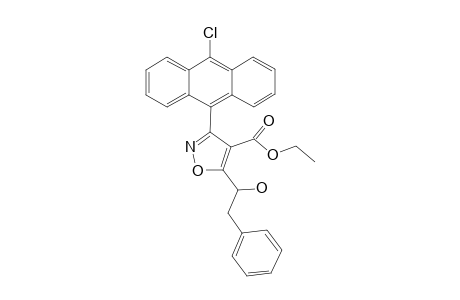 Ethyl 3-(9'-anthracenyl-10'-chloro)-5-(1""""-hydroxy-2-phenylethyl)-4-isoxazolecarboxylate