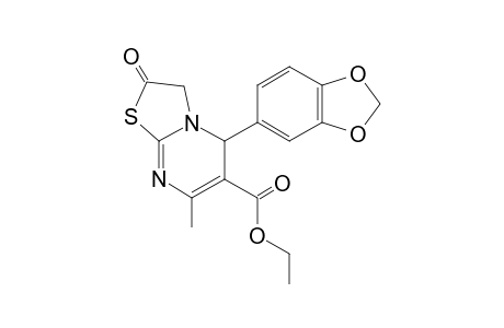 Ethyl 5-(benzo[d][1,3]dioxol-5-yl)-7-methyl-2-oxo-3,5-dihydro-2H-thiazolo[3,2-a]pyrimidine-6-carboxylate