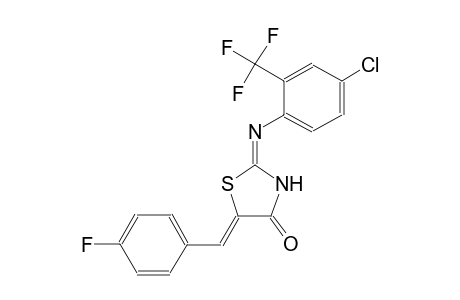 (5Z)-2-[4-chloro-2-(trifluoromethyl)anilino]-5-(4-fluorobenzylidene)-1,3-thiazol-4(5H)-one