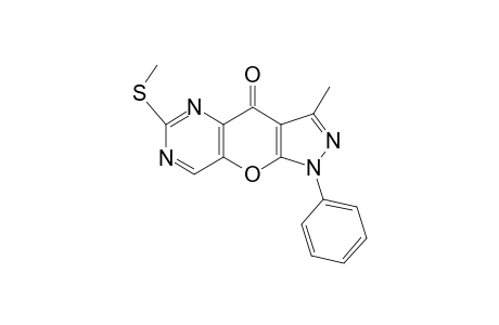 3-METHYL-6-(METHYLTHIO)-1-PHENYLPYRAZOLO-[4',3':5,6]-PYRANO-[2,3-D]-PYRIMIDIN-4(1H)-ONE