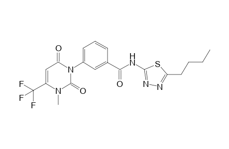 N-(5-butyl-1,3,4-thiadiazol-2-yl)-3-[3-methyl-2,6-dioxo-4-(trifluoromethyl)pyrimidin-1-yl]benzamide