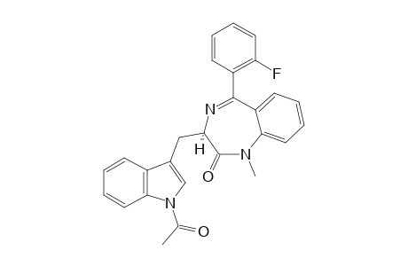 (3R)-5-(2-Fluorophenyl)-1,3-dihydro-3-(1H-indol-3-ylmethyl)-1-methyl-2H-1,4-benzodiazepin-2-one, N-acetyl