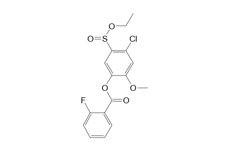 2-Fluorobenzoic acid, 2-methoxy-4-chloro-5-(ethoxysulfo)phenyl ester