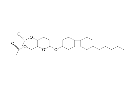 Tetrahydropyran, 5-acetoxy-6-acetoxymethyl-2-[[4-(4-pentyl)cyclohexyl]cyclohexyloxy]-