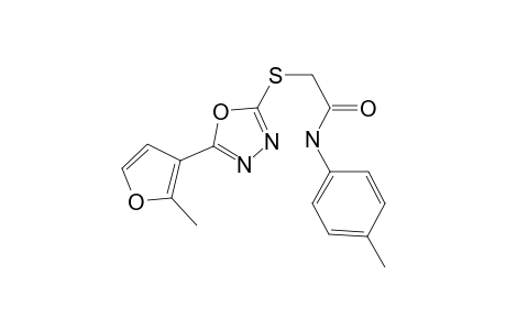 Acetamide, 2-[[5-(2-methyl-3-furanyl)-1,3,4-oxadiazol-2-yl]thio]-N-(4-methylphenyl)-