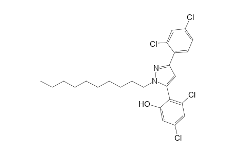 5-(4,6-DICHLORO-2-HYDROXYPHENYL)-3-(2,4-DICHLOROPHENYL)-1-DECYL-PYRAZOLE