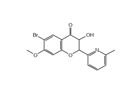 6-BROMO-3-HYDROXY-7-METHOXY-2-(6-METHYL-2-PYRIDYL)-4-CHROMANONE