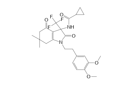 Cyclopropanecarboxamide, N-[1-[2-(3,4-dimethoxyphenyl)ethyl]-2,3,4,5,6,7-hexahydro-6,6-dimethyl-2,4-dioxo-3-(trifluoromethyl)-1H-indol-3-yl]-