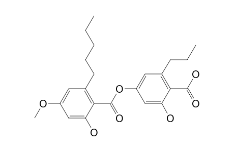 Benzoic acid, 2-hydroxy-4-[(2-hydroxy-4-methoxy-6-pentylbenzoyl)oxy]-6-propyl-