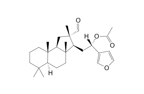 13S,16S-19,25-Epoxy-17(25),18-diene-16-acetoxyhyrtiosan-12-al