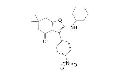 2-(CYCLOHEXYLAMINO)-6,6-DIMETHYL-3-(4-NITROPHENYL)-6,7-DIHYDRO-1-BENZOFURAN-4-(5-H)-ONE