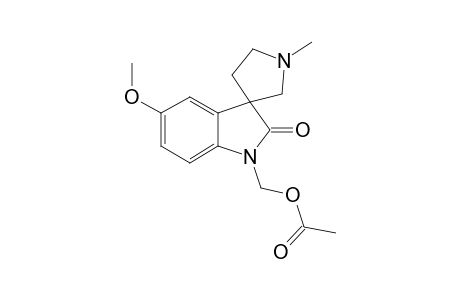 acetic acid (2-keto-5-methoxy-1'-methyl-spiro[indoline-3,3'-pyrrolidine]-1-yl)methyl ester