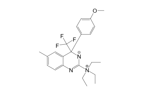 4-(4-METHOXYPHENYL)-6-METHYL-4-TRIFLUOROMETHYL-2-TRIETHYLAMMONIO-3,4-DIHYDROQUINAZOLINIDE