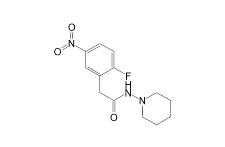 2-(2-fluoranyl-5-nitro-phenyl)-N-piperidin-1-yl-ethanamide