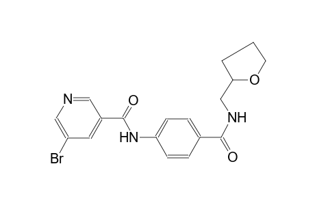 5-bromo-N-(4-{[(tetrahydro-2-furanylmethyl)amino]carbonyl}phenyl)nicotinamide