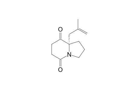 (S)-8a-(2-methylallyl)hexahydroindolizine-5,8-dione