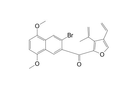 5-[(3'-Bromo-5',8'-dimethoxynaphth-2'-yl)carbonyl]-3-ethenyl-4-(propen-2''-yl)-furan