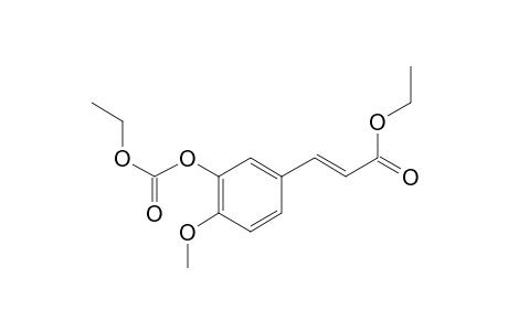 Trans-3-ethoxycarbonyloxy-4-ethoxycinnamic acid, ethyl ester