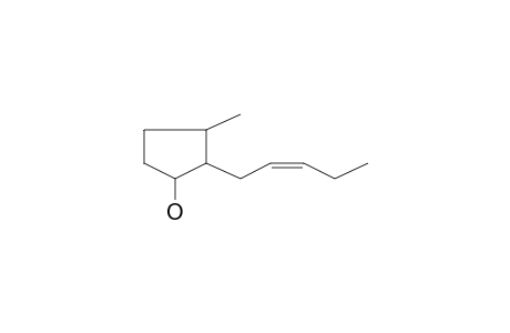 Cyclopentanol, 3-methyl-2-(2-pentenyl)-