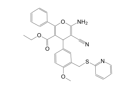 ethyl 6-amino-5-cyano-4-{4-methoxy-3-[(2-pyridinylsulfanyl)methyl]phenyl}-2-phenyl-4H-pyran-3-carboxylate