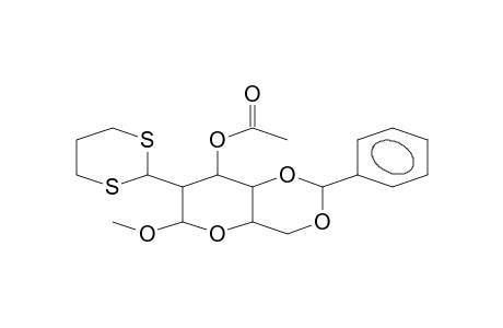 METHYL-3-O-ACETYL-4,6-O-BENZYLIDENE-2-DEOXY-2-C-(1,3-DITHIANE-2-YL)-ALPHA-D-ALTROPYRANOSIDE