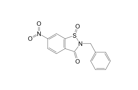 1,2-Benzisothiazol-3(2H)-one, 2-benzyl-6-nitro-, 1-oxide