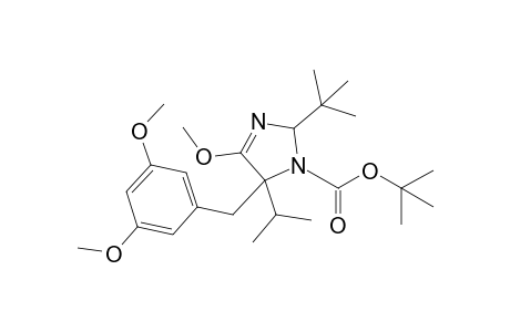 t-Butyl 2-(t-butyl)-5-isopropyl-4-methoxy-5-[3',5'-dimethoxybenzyl]-2,5-dihydroimidazole-1-carboxylate