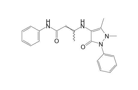 3-[(2,3-dimethyl-5-oxo-1-phenyl-3-pyrazolin-4-yl)amino]crotonanilide