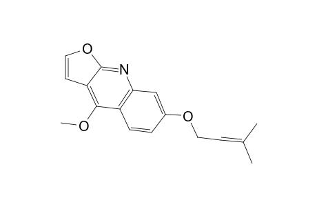 4-Methoxy-7-[(3-methyl-2-butenyl)oxy]furo[2,3-b]quinoline