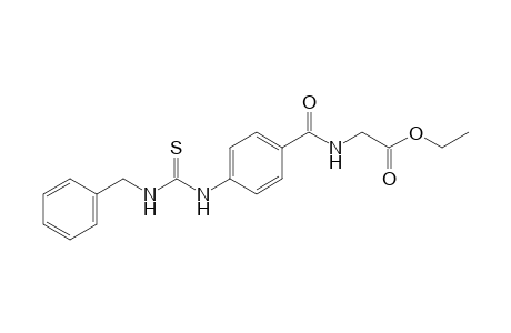 p-(3-Benzyl-2-thioureido)hippuric acid, ethyl ester