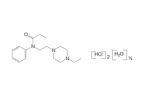 N-[2-(4-ethyl-1-piperazinyl)ethyl]propionanilide, dihydrochloride, hemihydrate