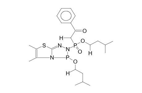 2-ISOPENTOXY(BENZOYLMETHYL)PHOSPHORYL-3-ISOPENTOXY-5,6-DIMETHYLTHIAZOLO[2,3-D]-1,2-DIHYDRO-1,2,4,3-TRIAZAPHOSPHOLE