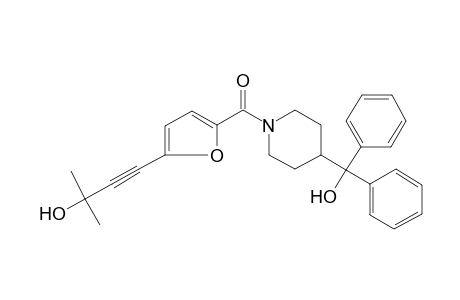 [4-[hydroxy(diphenyl)methyl]-1-piperidinyl]-[5-(3-hydroxy-3-methylbut-1-ynyl)-2-furanyl]methanone