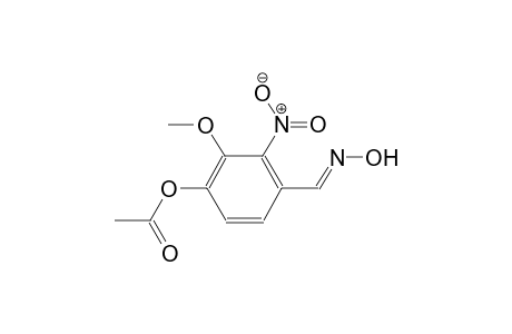 4-[(E)-(hydroxyimino)methyl]-2-methoxy-3-nitrophenyl acetate