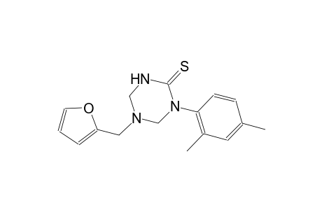 1-(2,4-dimethylphenyl)-5-(2-furylmethyl)tetrahydro-1,3,5-triazine-2(1H)-thione