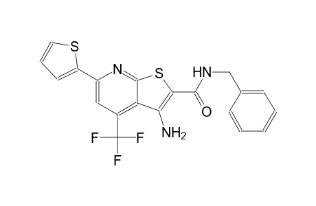 3-Amino-N-(phenylmethyl)-6-thiophen-2-yl-4-(trifluoromethyl)-2-thieno[2,3-b]pyridinecarboxamide